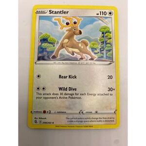 Pokemon Trading Card Yellow Stantler 208/264 Fusion Strike Uncommon Gaming World